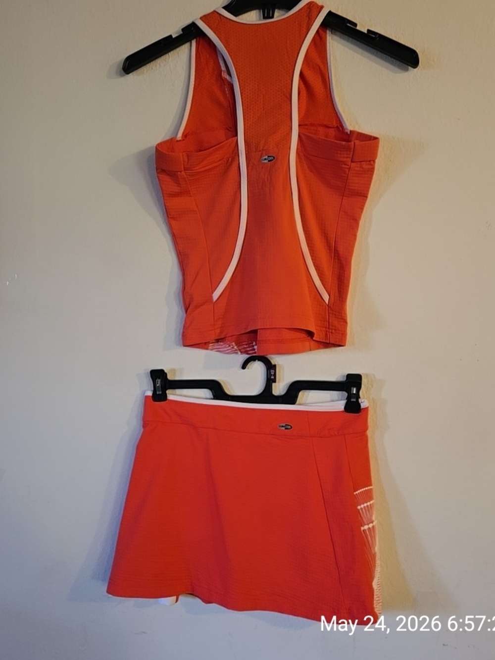 Adidas Orange Tennis Tank & Skirt Set - Picture 2 of 10